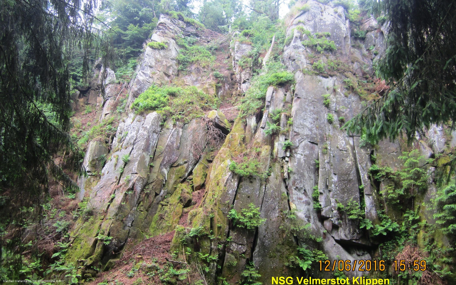 Kalksteinklippen unterhalb der Preußischen Velmerstot